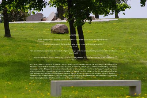 The Jewish cemetery memorial in Skoki