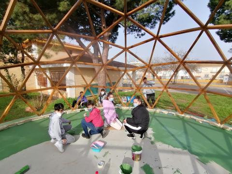 Fuller´s Dome in the school