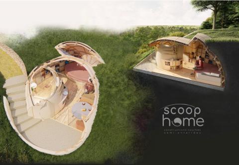 Semi-buried bioclimatic houses  
