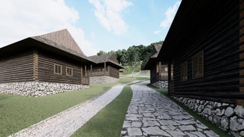 Tourist complex in open-air museum