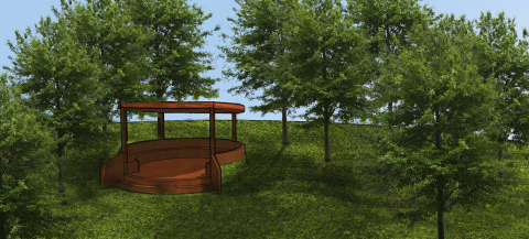 Inovative gazebo with solar panells.