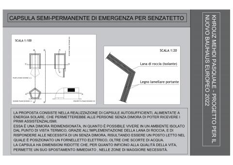 Emergency capsule for homeless