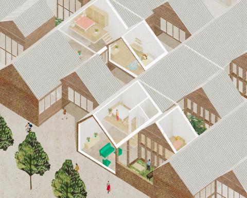 The Green neighborhood in sheds