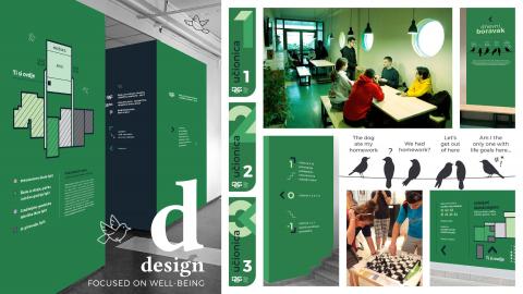 Green palette of creativity