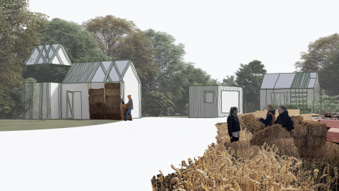 1+X pattern system with straw panels