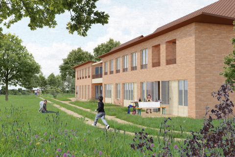Intergenerational social garden town